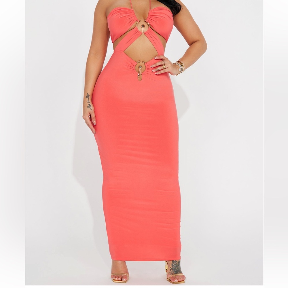 Sexy N spicy maxi dress - tomato red
